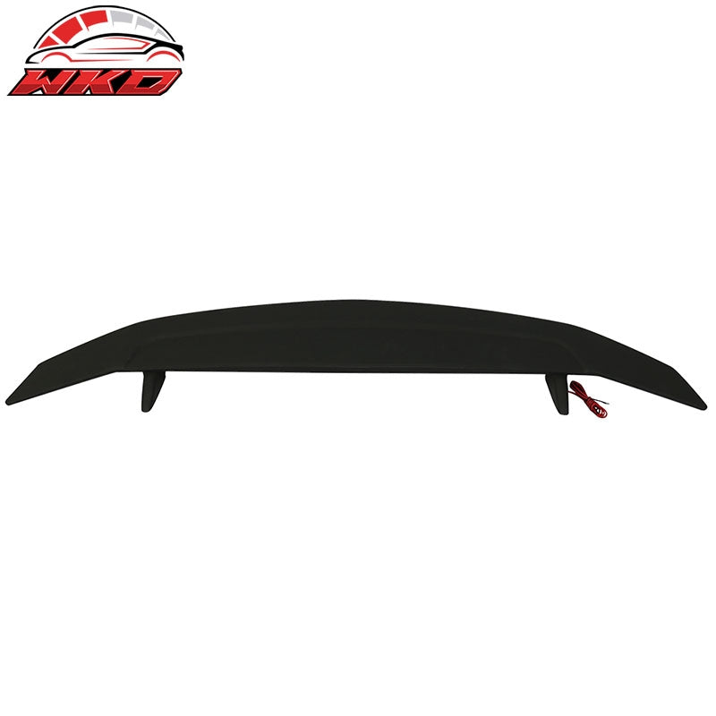 Wholesale Universal 52" 2 Post Rear Trunk Spoiler W/3RD Brake LED Light ABS Matte Black