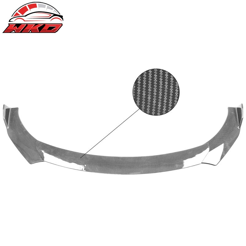 Universal 62"-66" Adjustable A Front Bumper Lip Carbon Fiber Print + Strut Rod