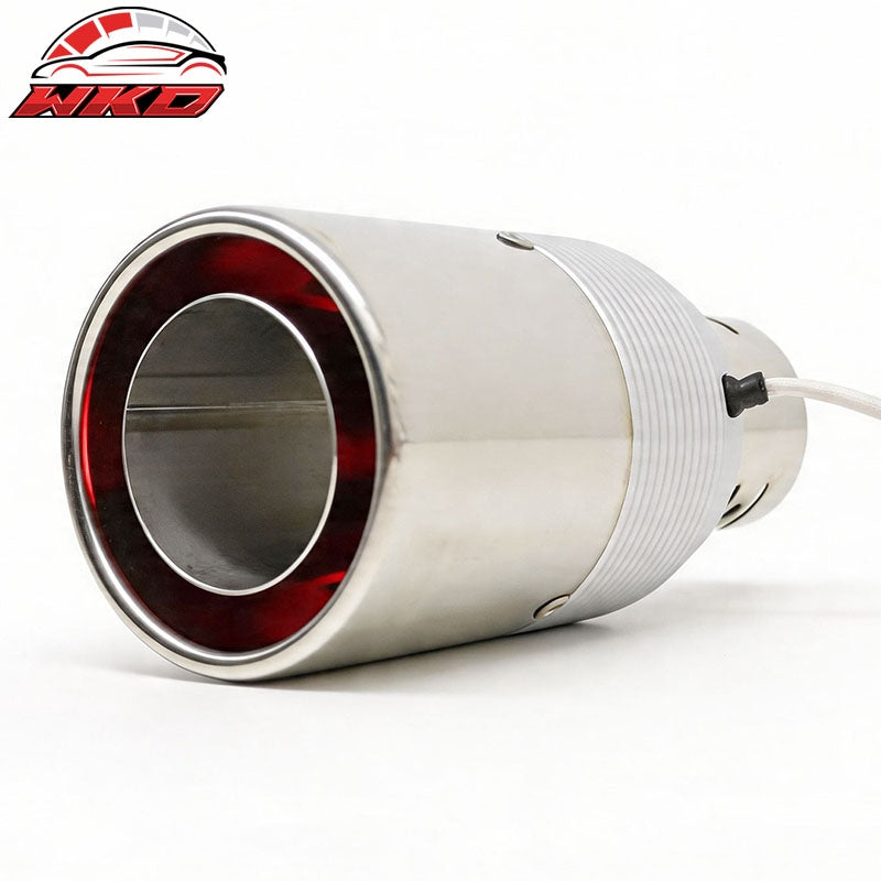 Universal Auto Car Rear Exhaust Pipe Tail Muffler Tip Round Single Outlet Chrome