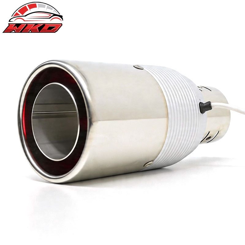 Universal Auto Car Rear Exhaust Pipe Tail Muffler Tip Round Single Outlet Chrome