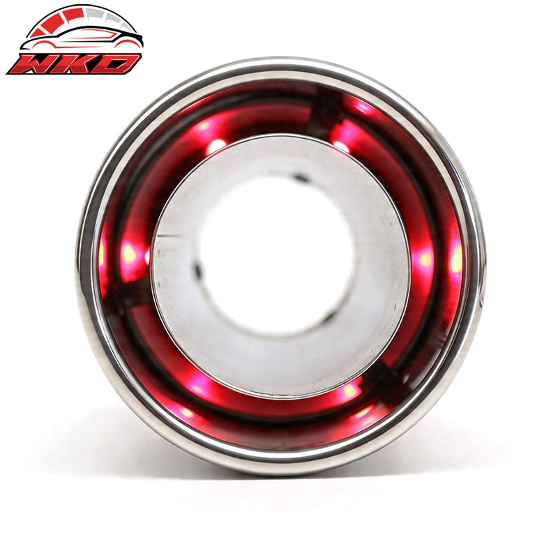 Universal Auto Car Rear Exhaust Pipe Tail Muffler Tip Round Single Outlet Chrome