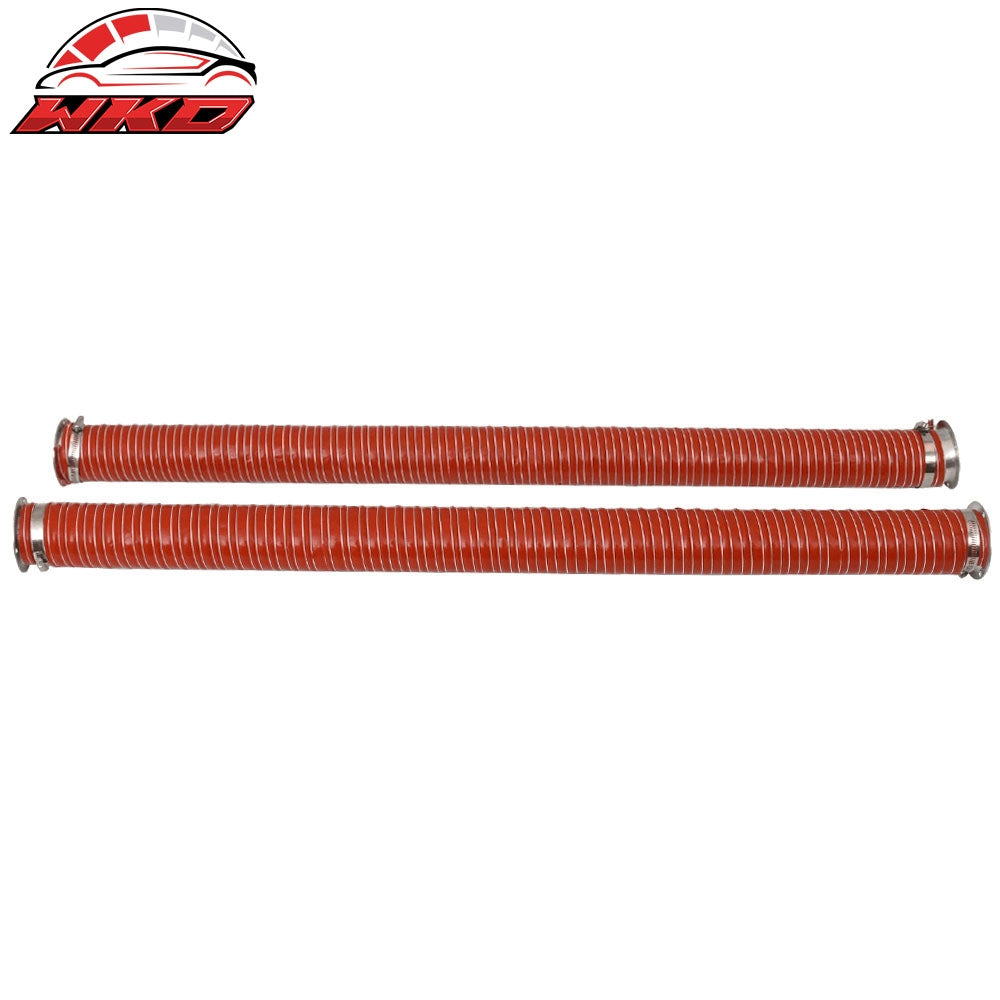 Wholesale Universal Brake Cooling Dual Layer Insulation Hose W/ Flange 2.5*40 Inch 2PC