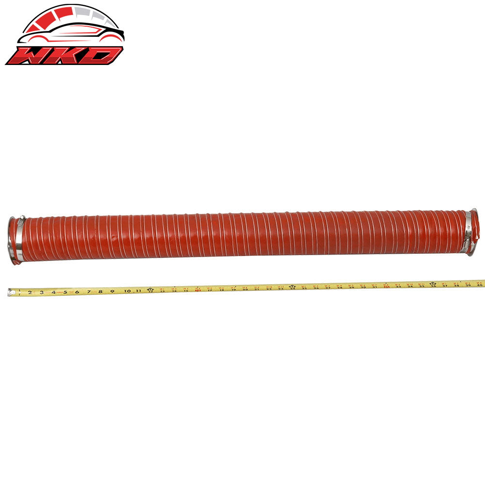Universal Brake Cooling Dual Layer Insulation Hose With Flange 3.5 Inch 2 PC