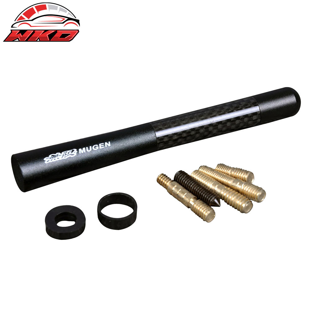 Carbon Fiber Mugen Car Antenna Short 4.7 Inch 12cm Black Radio FM