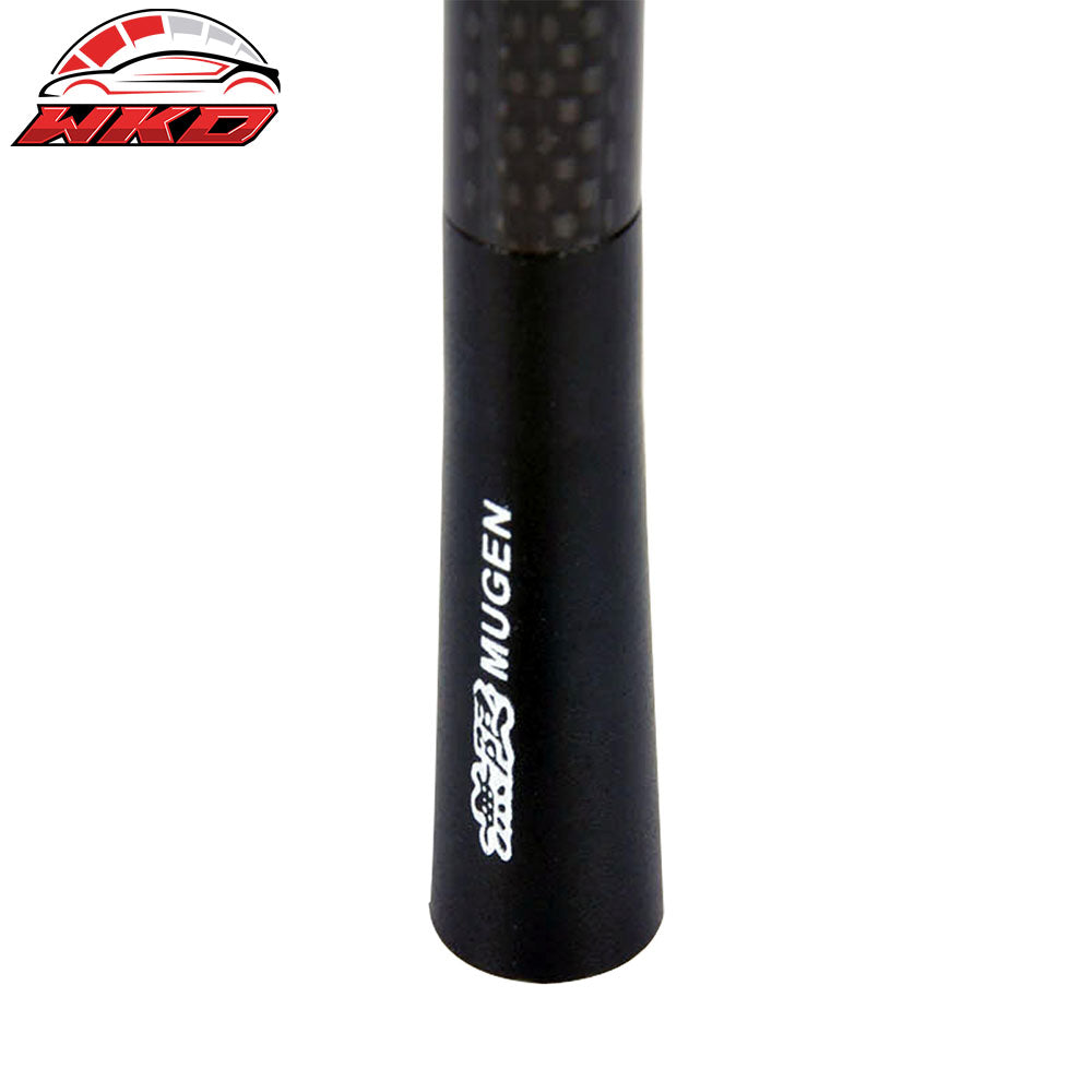 Carbon Fiber Mugen Car Antenna Short 4.7 Inch 12cm Black Radio FM