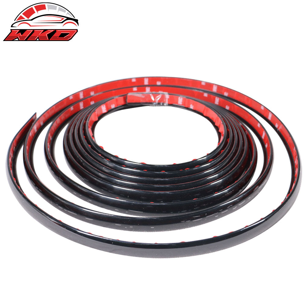 Gloss Black 236 Inch Fender Flare Extension Wheel Eyebrow Moulding Trim Lip