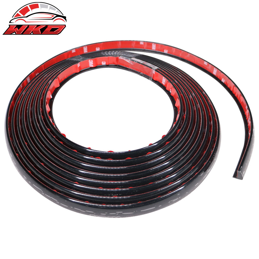 Gloss Black 236 Inch Fender Flare Extension Wheel Eyebrow Moulding Trim Lip