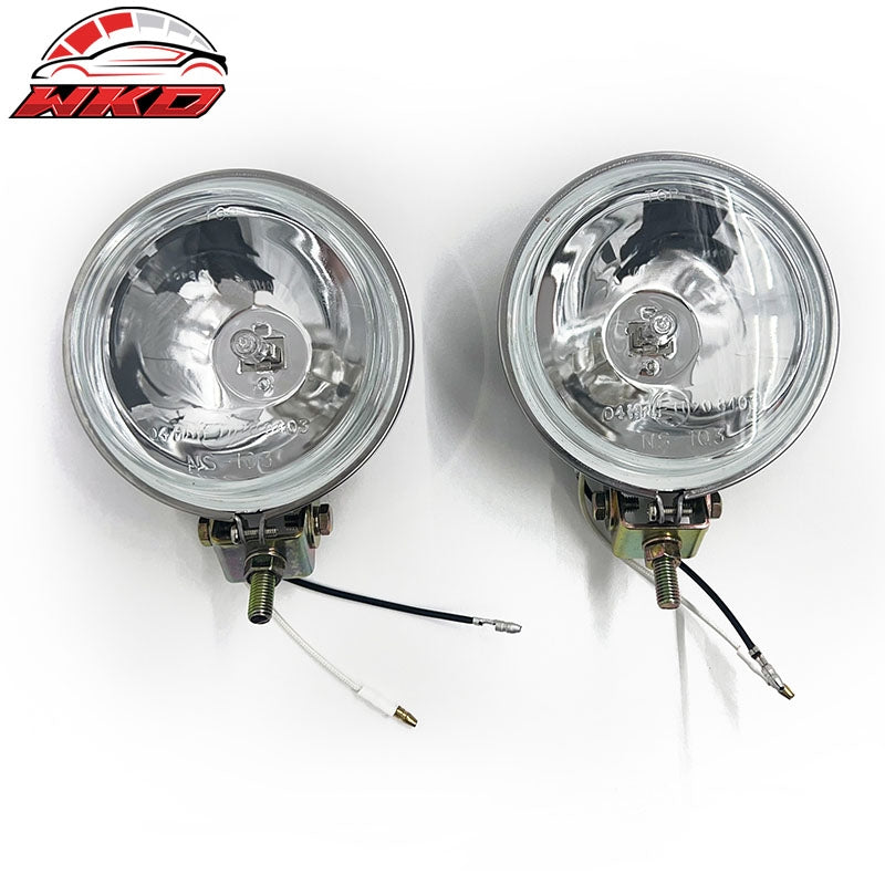 Wholesale Universal Front Bumper Driving Fog Lights Lamp Chrome Housing Clear Len W/Wiring