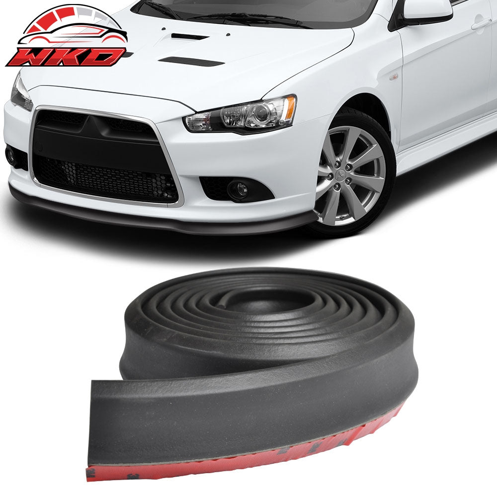 Fit Mitsubishi 100" Rubber Front Bumper Lip Splitter Body Side Spoiler Protector