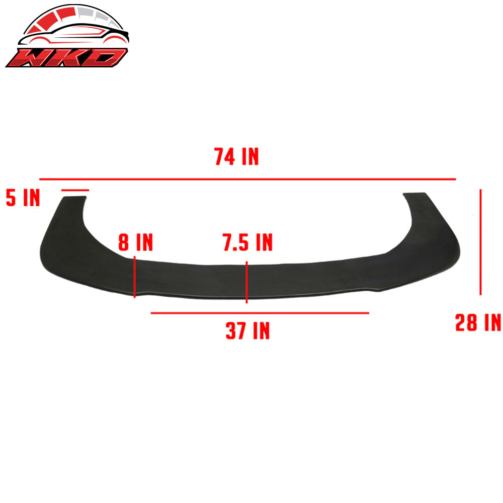 Universal Type 3 Front Bumper Lip Spoiler Splitter Protector Unpainted Black PU