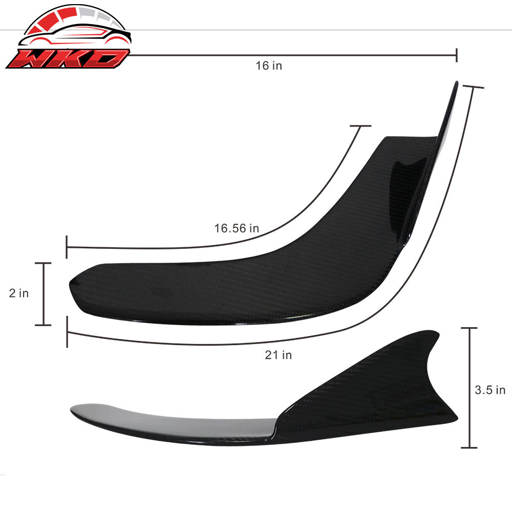 Universal Type 1 Front Bumper Lip Spoiler Winglet Carbon Fiber