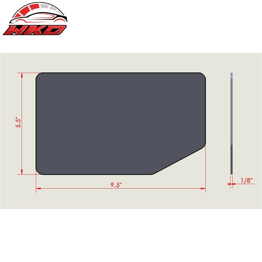 V1 Universal GT Trunk Spoiler Wing Side Plate Add On- Carbon Fiber CF