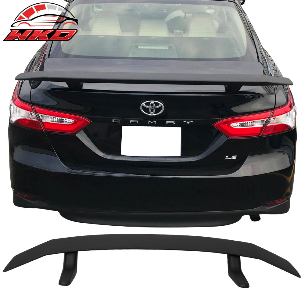 Universal IKON Style ABS Plastic Add On Matte Black Rear Trunk Wing Spoiler Tail