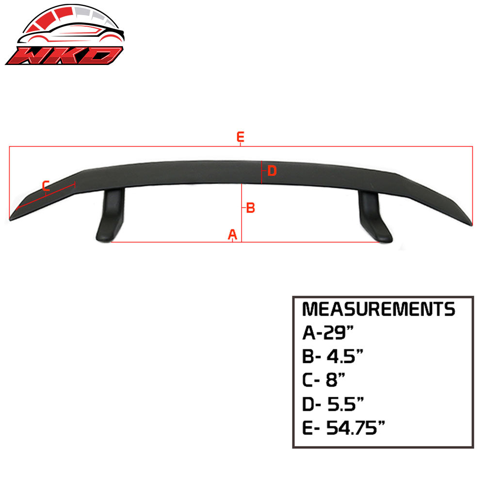 Universal IKON Style ABS Plastic Add On Matte Black Rear Trunk Wing Spoiler Tail