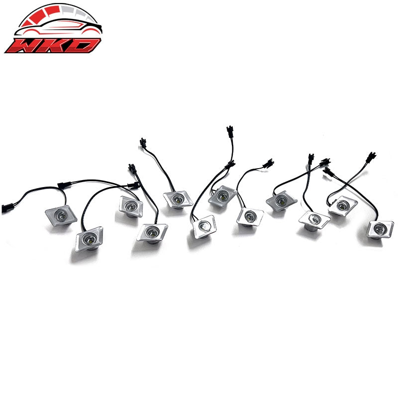 Wholesale Universal LH RH Front Rear Bumper Decorative LED Lights Lamps Silver 12PCS