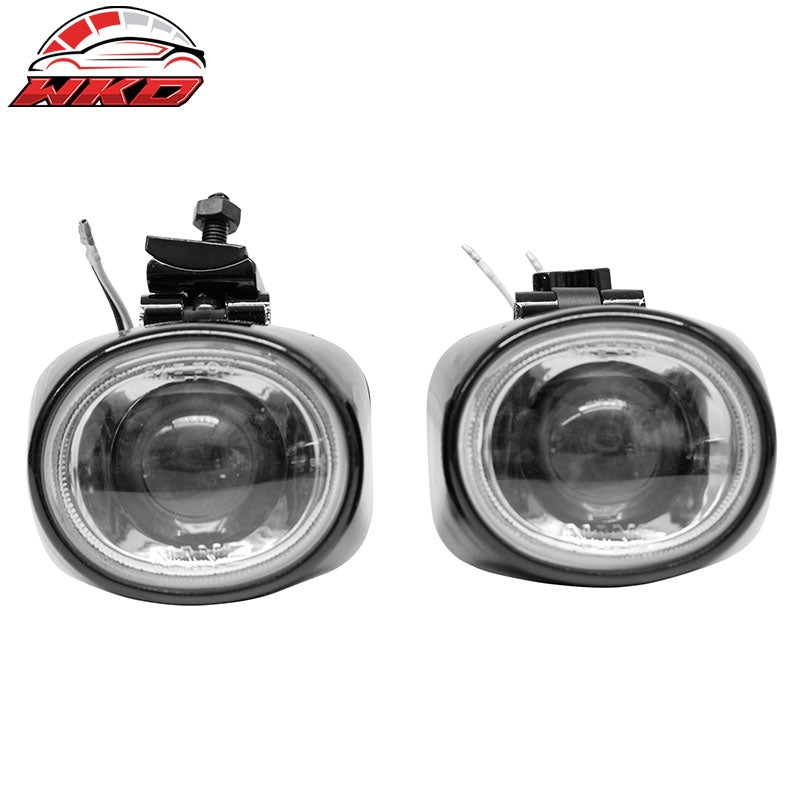 Wholesale Universal RH LH Front Bumper Driving Fog Lights Lamps Black Housing W/Clear Lens