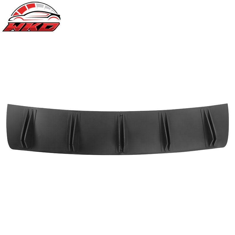 Wholesale Universal Rear Diffuser 5 Shark Fin Bumper Lip Spoiler Splitter Matte Black 2PC