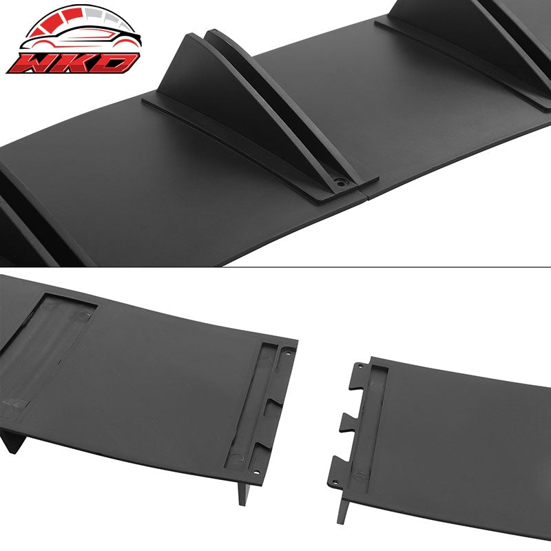 Universal Rear Diffuser 5 Shark Fin Bumper Lip Spoiler Splitter Matte Black 2PC