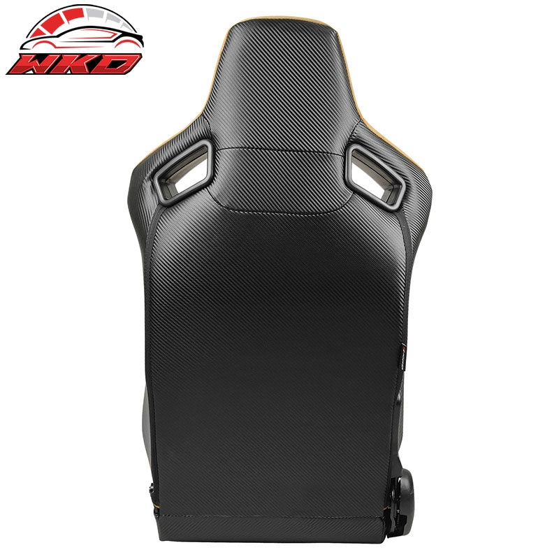 Universal Reclinable Racing Seat Dual Slider Right Brown Suede