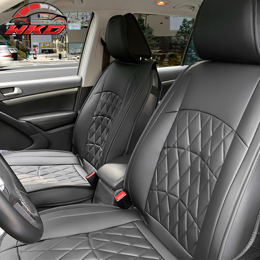 Wholesale Universal Black PU Leather Car Seat Covers 04 Style Front& Rear 5 Seats Full Set