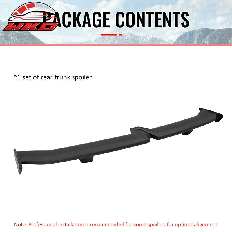 Universal Sedan 54" PRO Style Rear Trunk Spoiler Wing Matte Black Deck Lid ABS