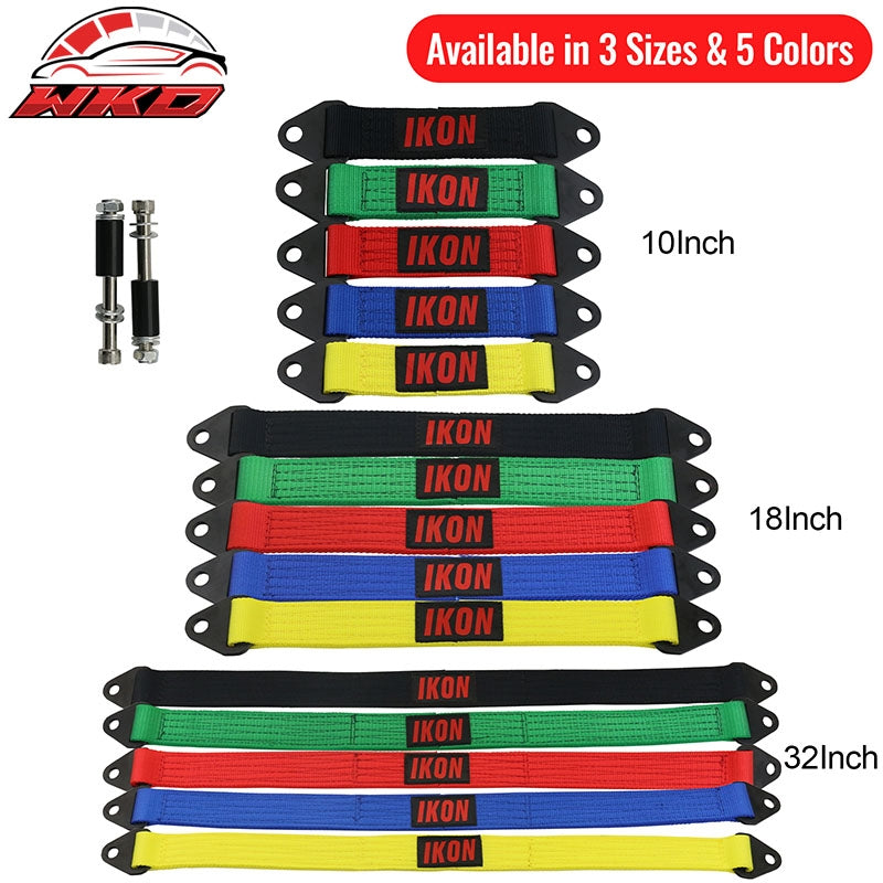 10" Red 10000lbs Racing Limit Straps Shock Suspension Travel 4 Layers Webbing