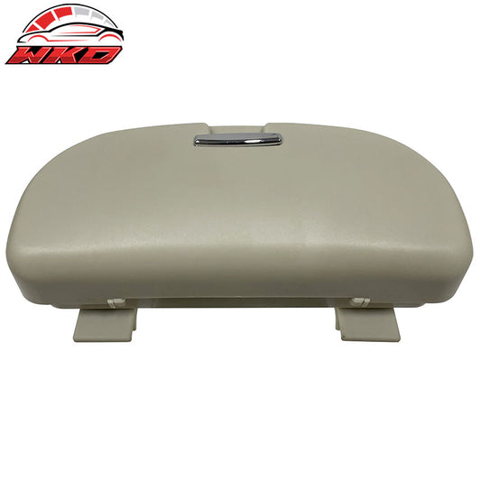 Wholesale Beige Car Sunglasses Holder Organizer Case Sun Visor Mounted Box Magnet Lock