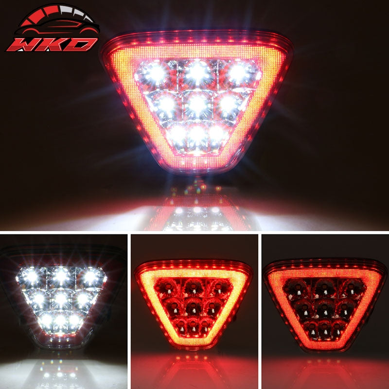 Universal Triangle Red LED Rear Tail 3RD Brake Lights Stop Safety Lamp