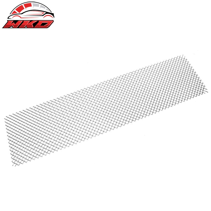 Universal Woven Mesh Style Front Bumper Grille Insert Assembly Chrome