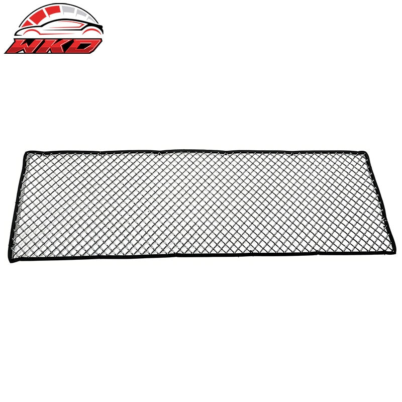 Universal Woven Mesh Lock Crimp Front Bumper Grille Stainless Steel Titanium