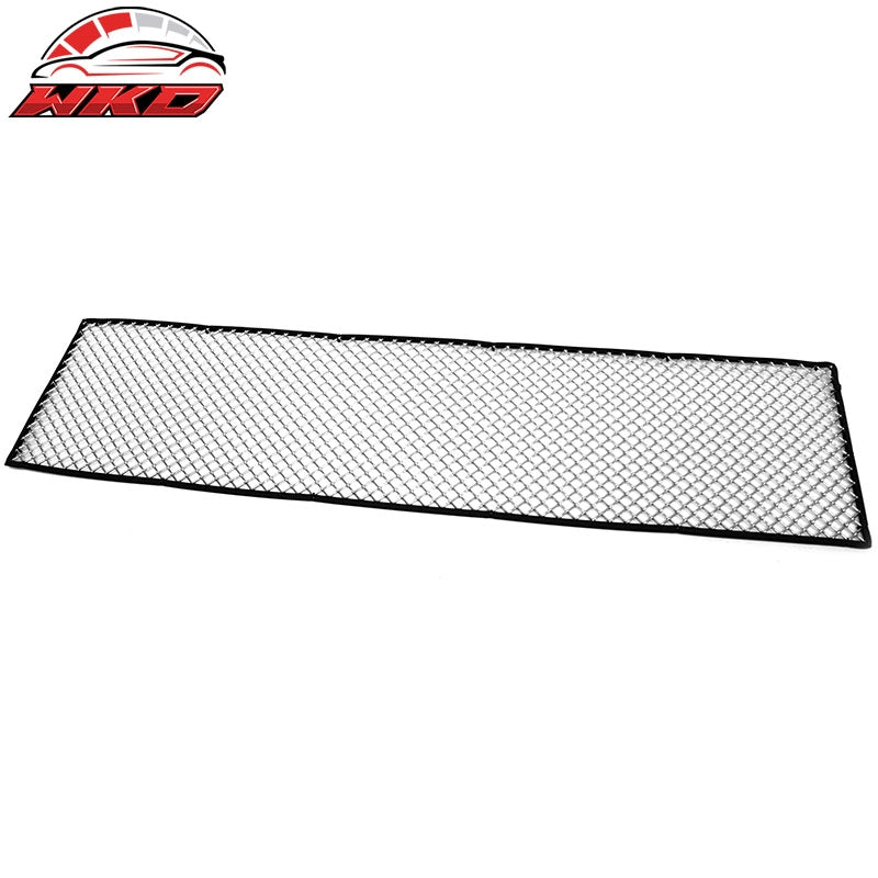 Universal Woven Mesh LockCrimp Style Front Bumper Grille Insert Assembly Chrome