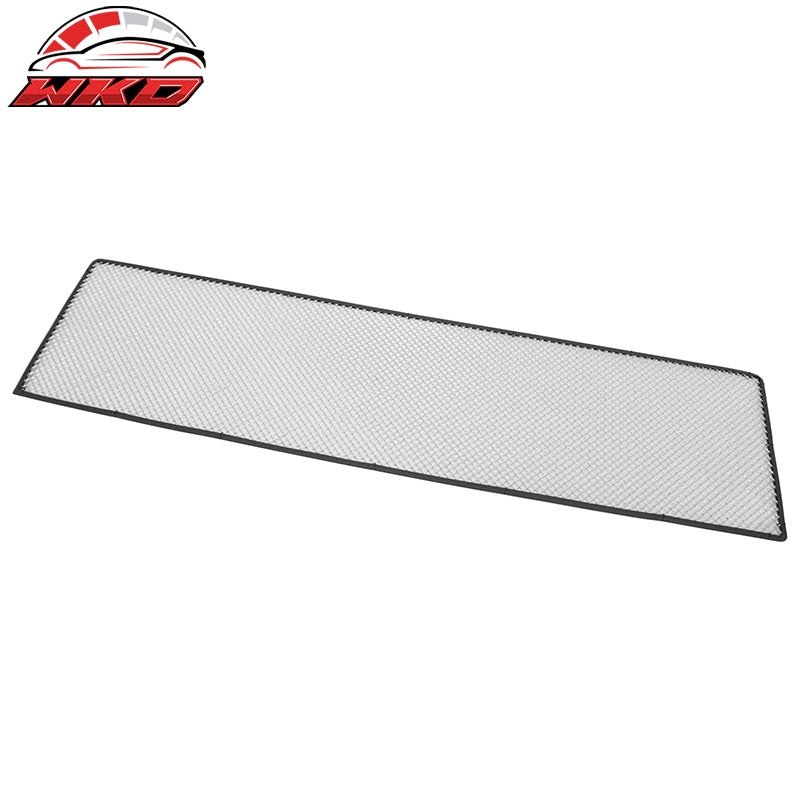 Universal Woven Mesh LockCrimp Style Front Bumper Grille Insert Assembly Chrome