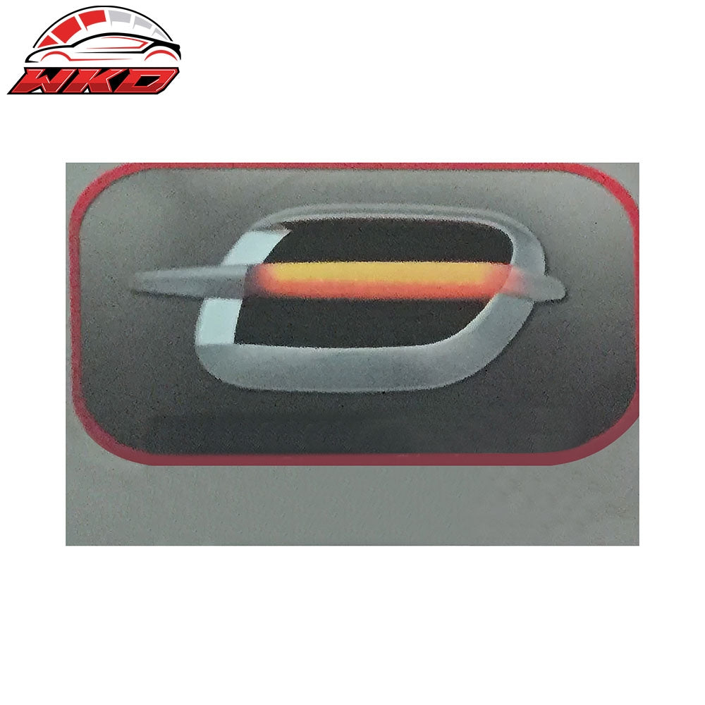 Wholesale Universal Car SUV Air Flow Fender Side Intake Vents Decor Cover Trim W/Amber Led
