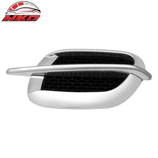 Universal Wholesale Car SUV Air Flow Fender Side Intake Vent Decor Decoration Chrome Default Title - Wikond Auto