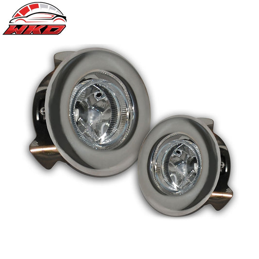 Wholesale Universal Ring Style 2PCS Front Fog Lights Lamps Replacement W/Clear Lens Glass