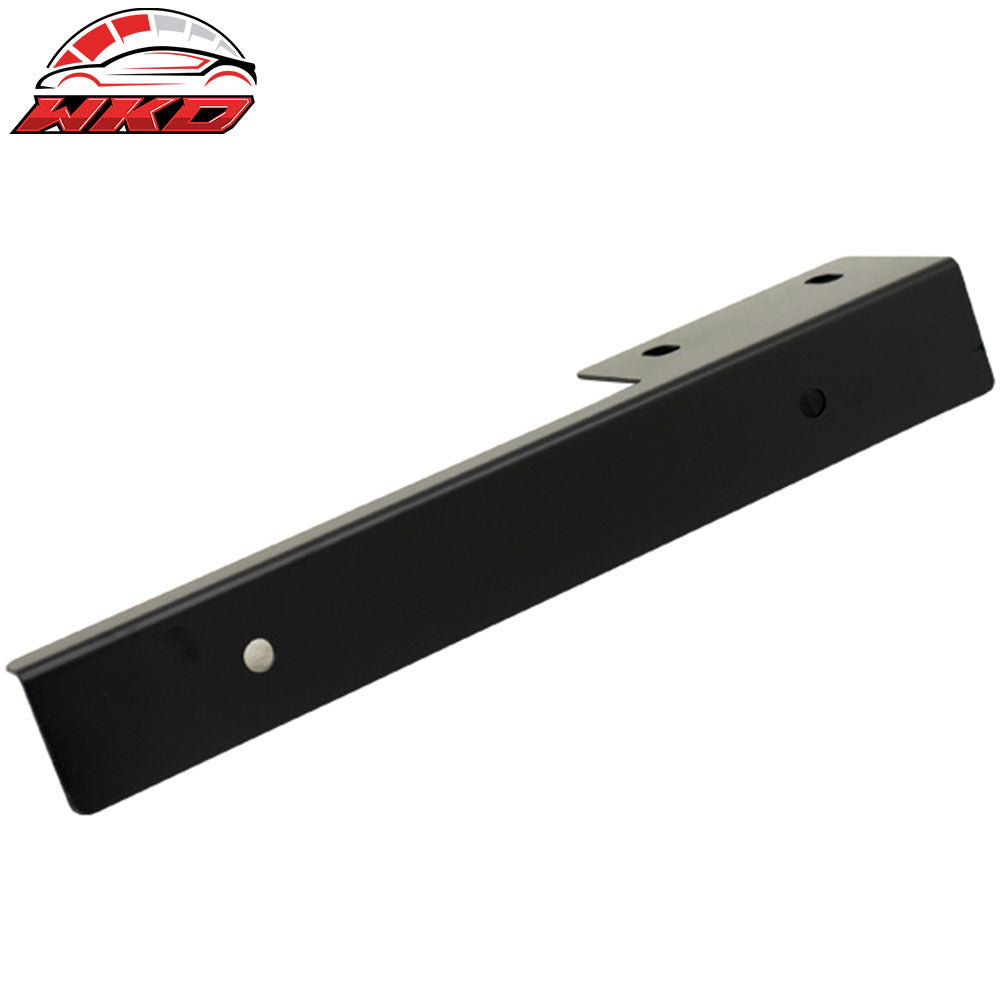 Black Brushed Aluminum Front License Plate Relocate Mounting Bracket Universal