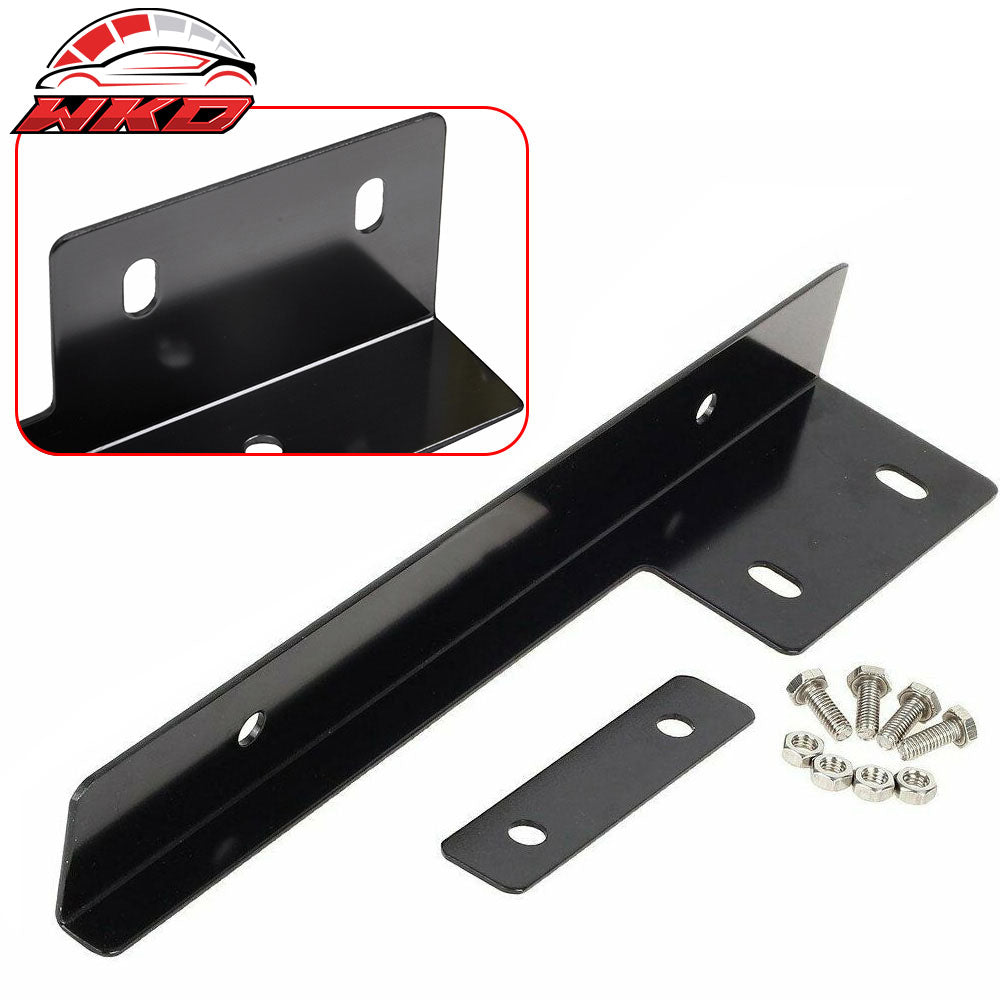 Gunmetal Brush Aluminum Front License Plate Relocate Mounting Bracket Universal