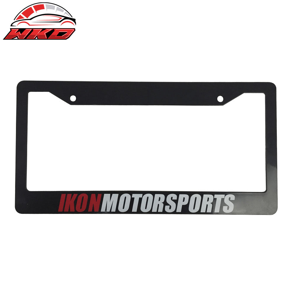 Black Universal Auto Car License Plate Frame Holder Gloss Black