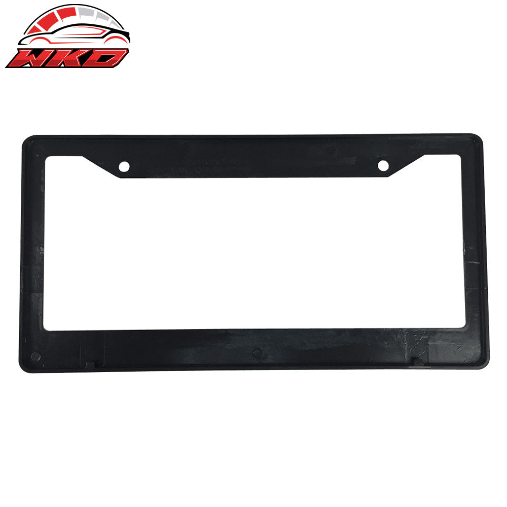 Black Universal Auto Car License Plate Frame Holder Gloss Black