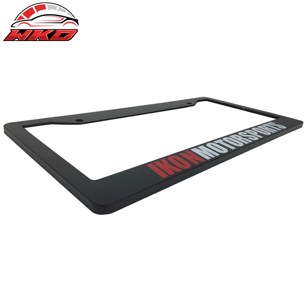 Black Universal Auto Car License Plate Frame Holder Gloss Black