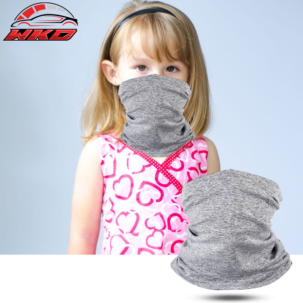Kids Neck Gaiter Bandana Face Mask Mouth Cover Tube Scarf Balaclava UV Proof