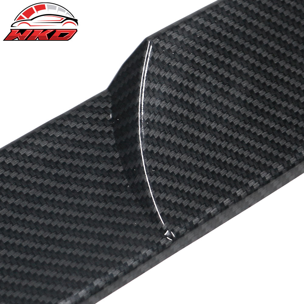 Universal Fit Carbon Fiber Print Top Rear Roof Spoiler Wing Adjustable Splitter