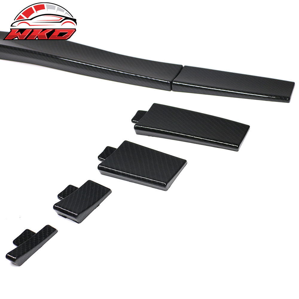 Universal Adjustable Top Rear Window Roof Spoiler Wing Visor Carbon Fiber Print