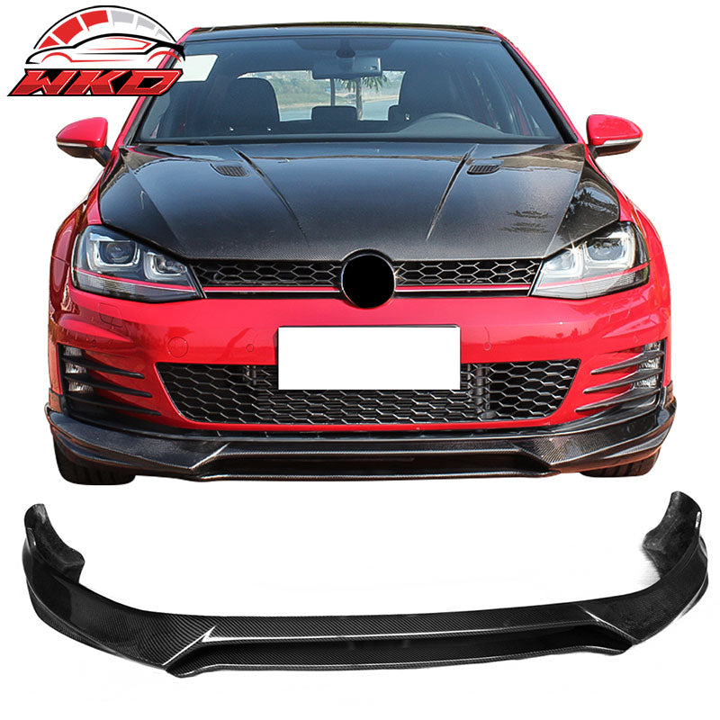Fits 14-18 VW Golf VII GTI MK7 RG Front Bumper Lip Carbon Fiber