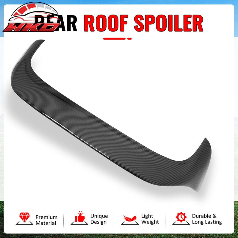 Fits 22-26 VW MK8 Golf GTI ES Style Rear Roof Spoiler Lip Carbon Fiber Print ABS