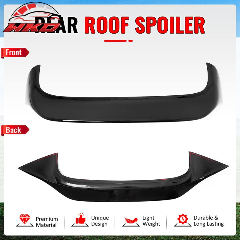 Fits 22-26 VW MK8 Golf GTI ES Style Rear Roof Spoiler Wing Lip Gloss Black ABS