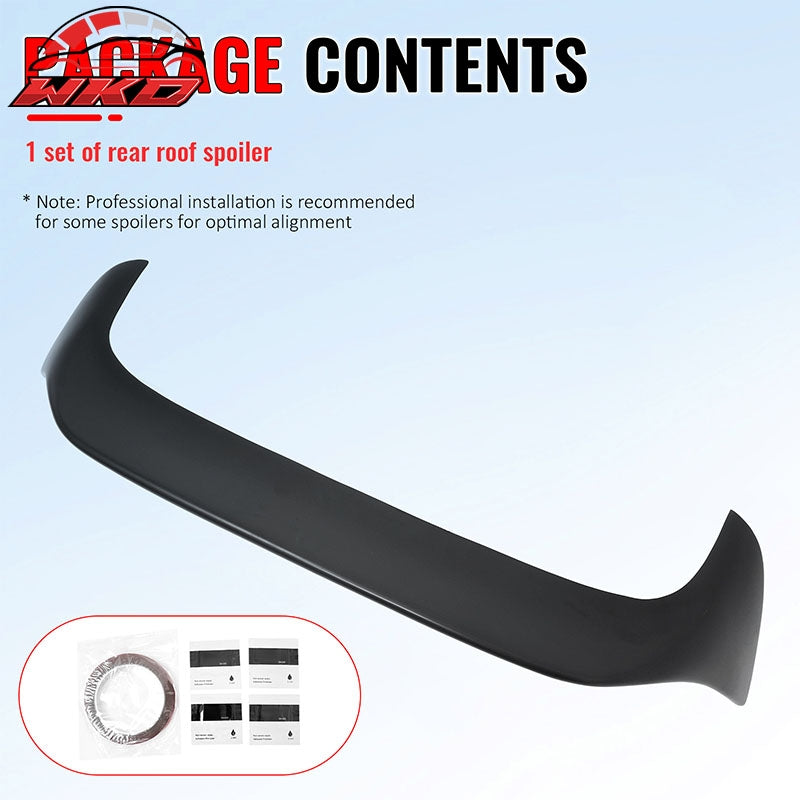 Fits 22-26 VW MK8 Golf GTI ES Style Rear Roof Spoiler Wing Lip Matte Black ABS