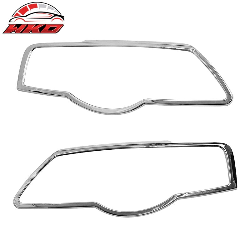 Fits 06-10 VW Passat Front Chrome Headlight Bezel Lamp Cover Surround Trim ABS