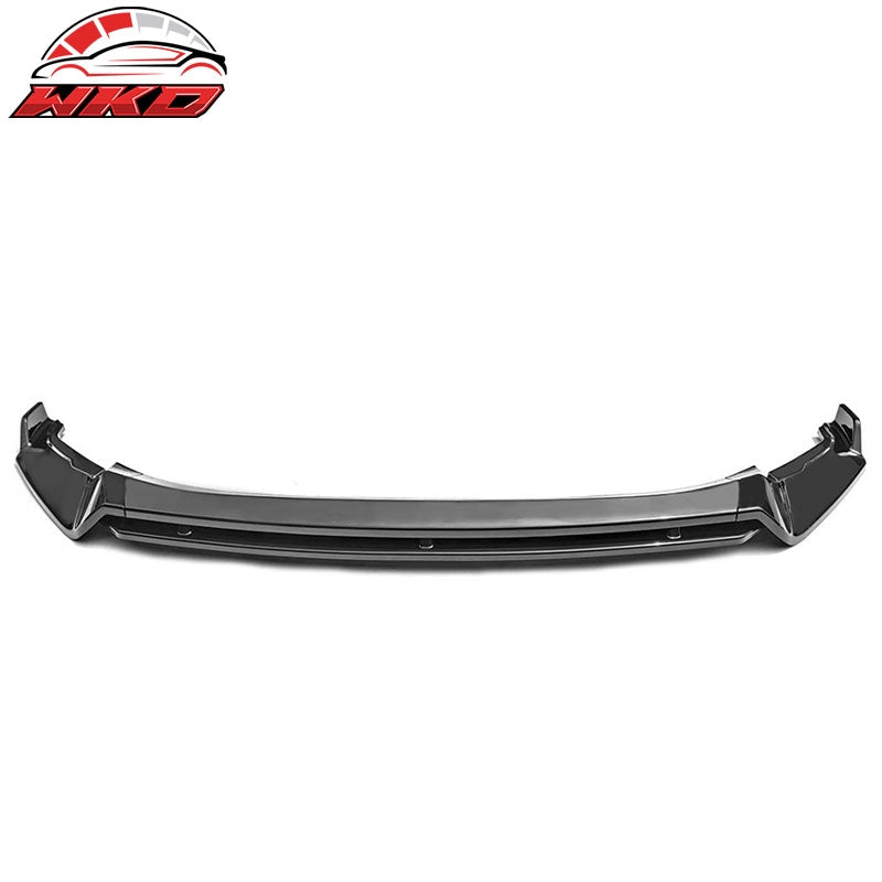 Fits 22-24 VW Tiguan S SE Base IKON Front Bumper Lip Chin Spoiler Gloss Black