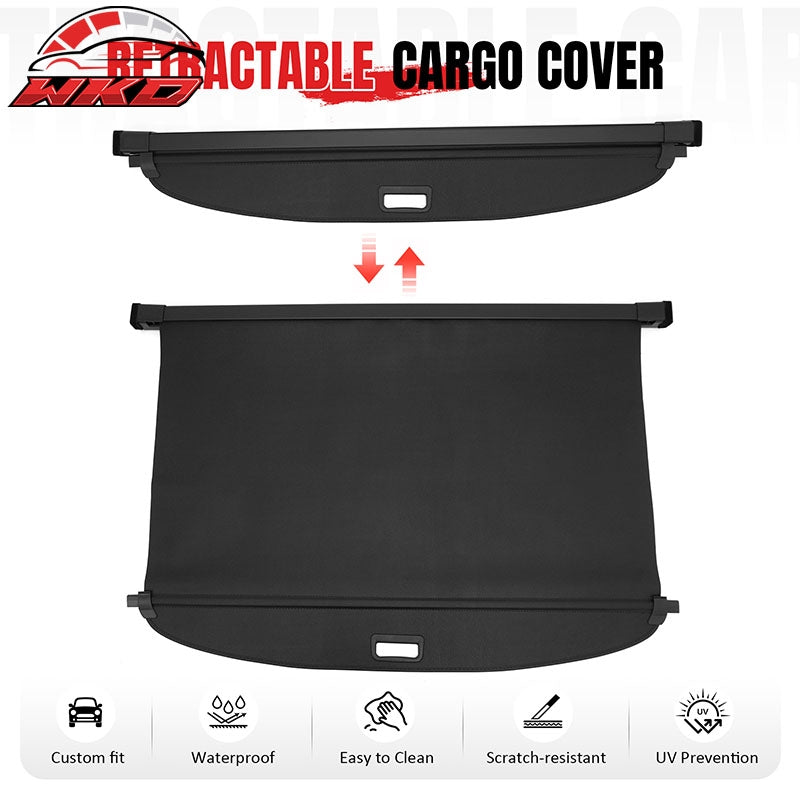 Fits 20-26 VW Volkswagen Atlas Cross Sport Retractable Rear Cargo Cover Leather